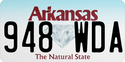 AR license plate 948WDA