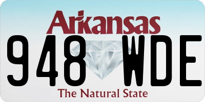AR license plate 948WDE