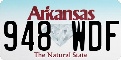 AR license plate 948WDF