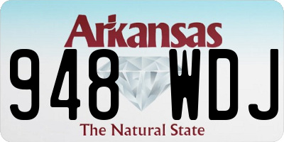 AR license plate 948WDJ