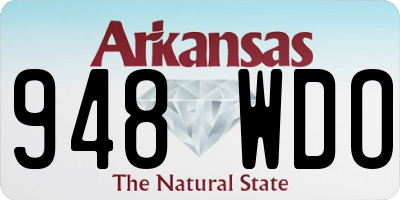 AR license plate 948WDO