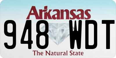 AR license plate 948WDT