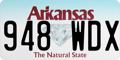 AR license plate 948WDX