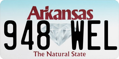 AR license plate 948WEL