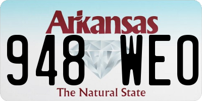 AR license plate 948WEO