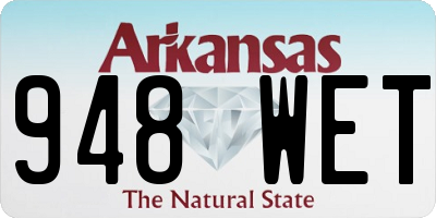 AR license plate 948WET