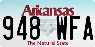 AR license plate 948WFA