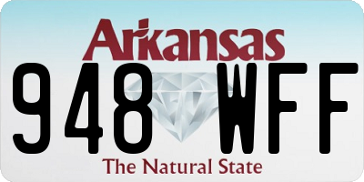 AR license plate 948WFF