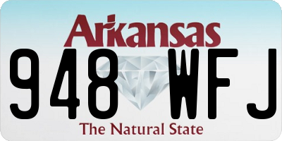 AR license plate 948WFJ
