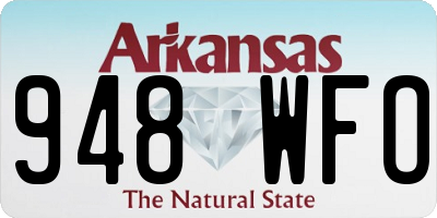 AR license plate 948WFO