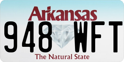 AR license plate 948WFT