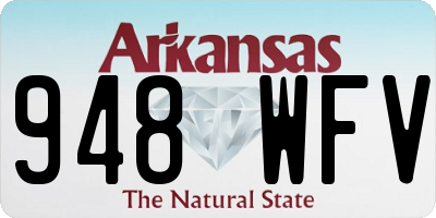 AR license plate 948WFV