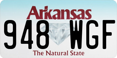 AR license plate 948WGF
