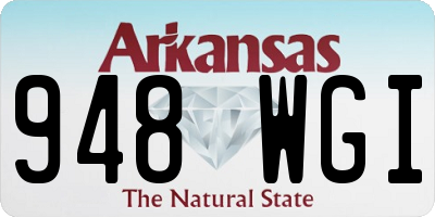 AR license plate 948WGI