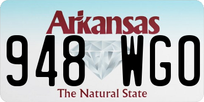 AR license plate 948WGO