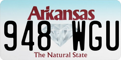 AR license plate 948WGU