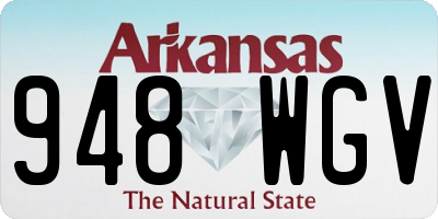AR license plate 948WGV