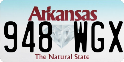 AR license plate 948WGX