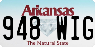 AR license plate 948WIG