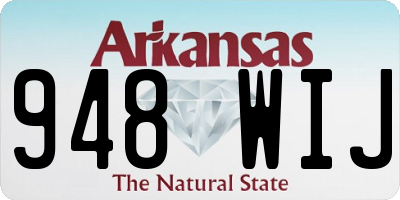 AR license plate 948WIJ