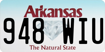 AR license plate 948WIU