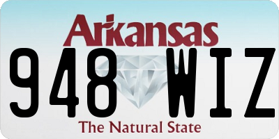 AR license plate 948WIZ