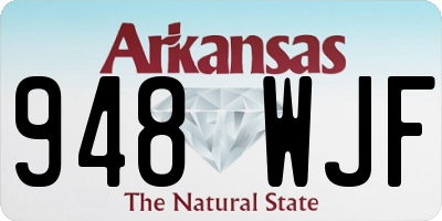 AR license plate 948WJF