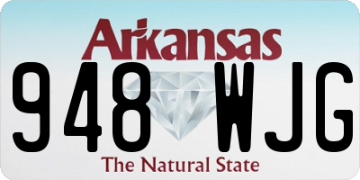 AR license plate 948WJG