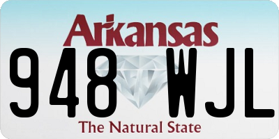 AR license plate 948WJL