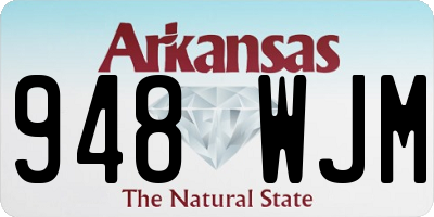 AR license plate 948WJM