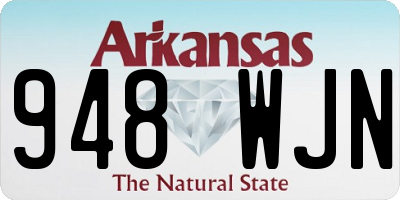 AR license plate 948WJN
