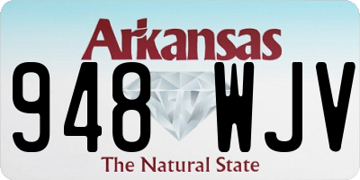 AR license plate 948WJV