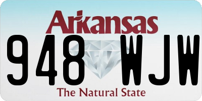 AR license plate 948WJW
