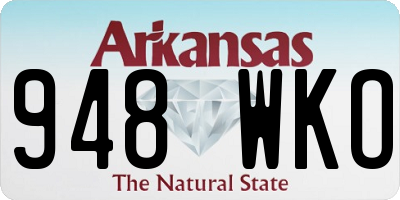 AR license plate 948WKO
