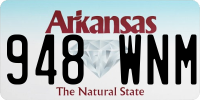 AR license plate 948WNM