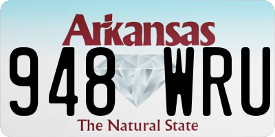 AR license plate 948WRU
