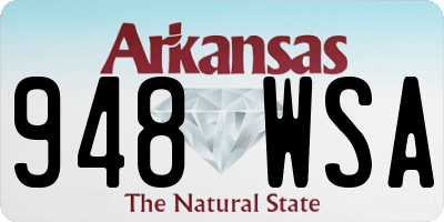 AR license plate 948WSA