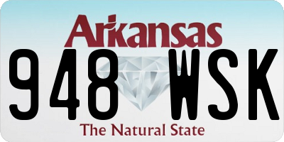 AR license plate 948WSK