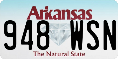 AR license plate 948WSN