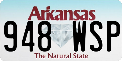 AR license plate 948WSP
