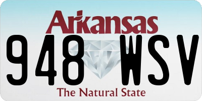 AR license plate 948WSV