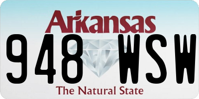 AR license plate 948WSW