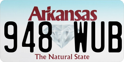 AR license plate 948WUB