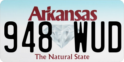AR license plate 948WUD