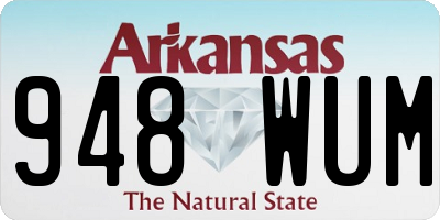 AR license plate 948WUM