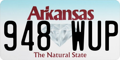AR license plate 948WUP