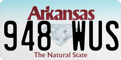 AR license plate 948WUS