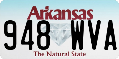 AR license plate 948WVA