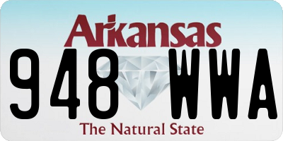 AR license plate 948WWA
