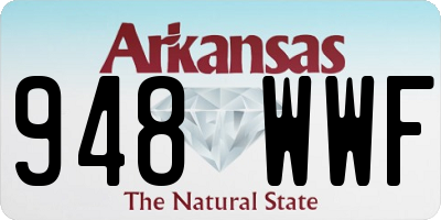 AR license plate 948WWF